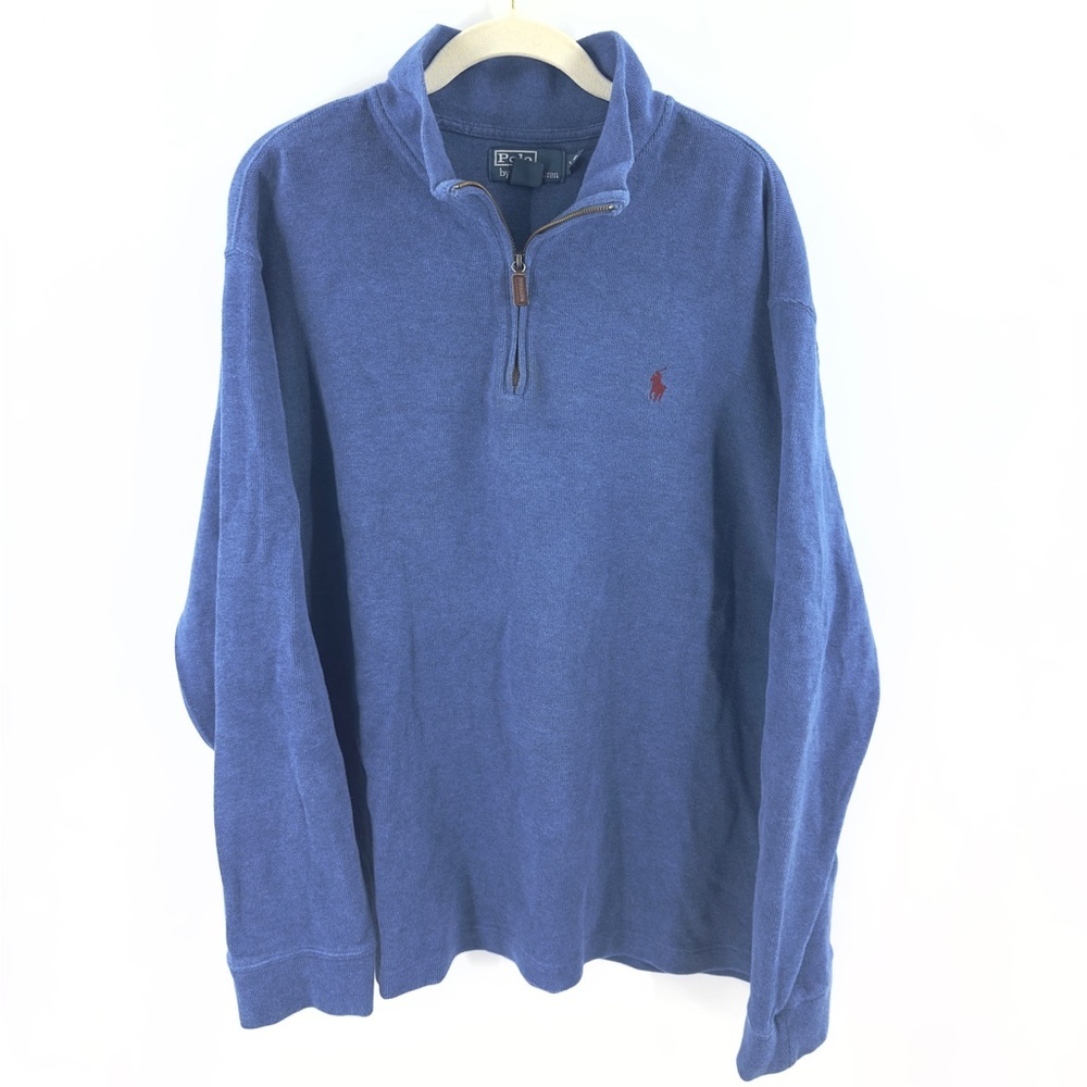 Vintage Polo Ralph Lauren 1/4 Zip Pullover Sweatshirt Mens XXL Preppy Grandpa